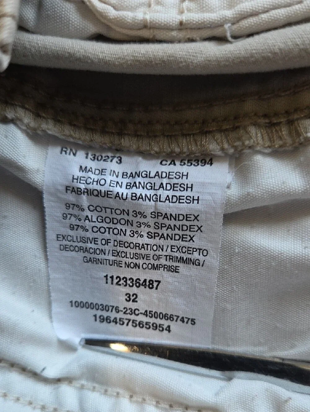 Lee Men's Khaki Cargo Shorts 32x10